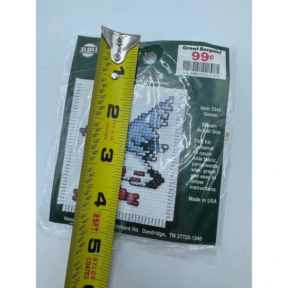 Needle‎ Magic Inc Cross Stitch Kit Goose 3in Multi Stitch N Hang Ornament 3348